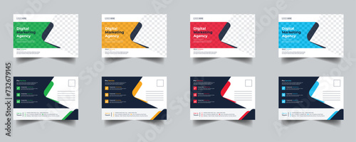Modern Creative Corporate Post Card Template, Vector Template for Opening Invitation Editable, Professional Business Postcard Design, Event Card Design, Invitation Design, Direct Mail EDDM Template
