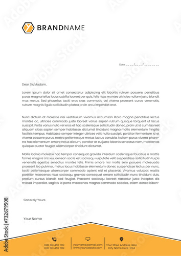 Business and corporate vector letterhead design template