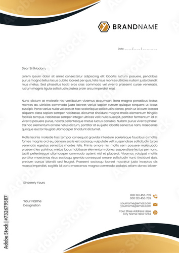 Modern identity letterhead template