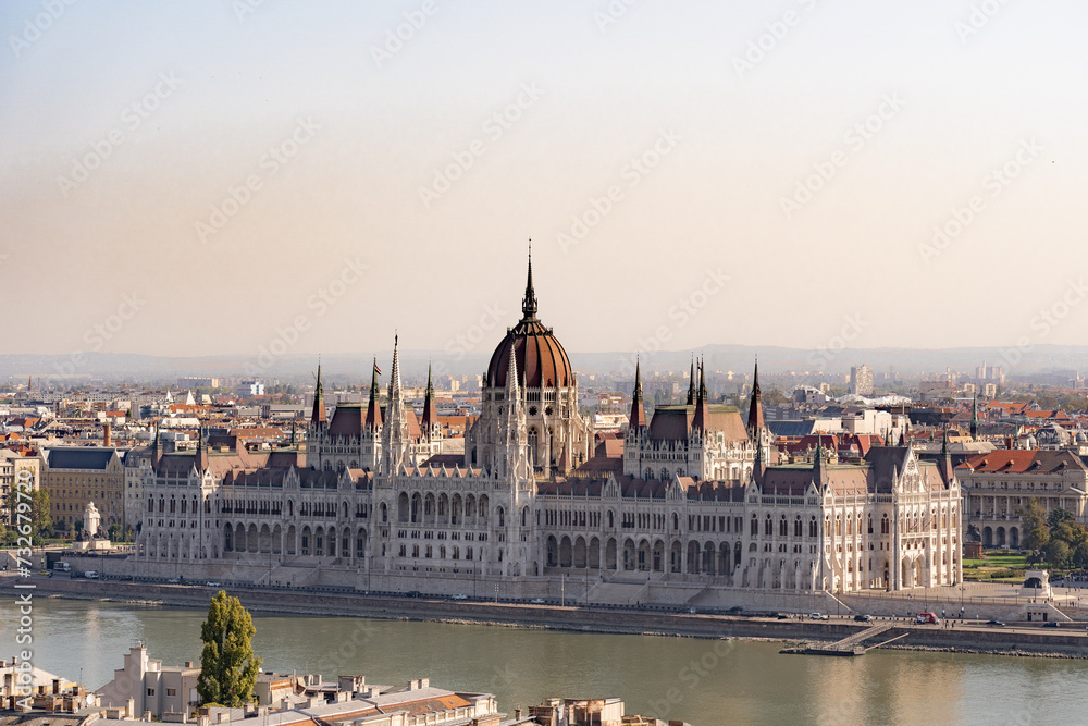 Landscape of Hungarian parliament building