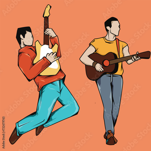 guitar player in action