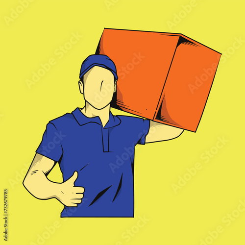 man with a box