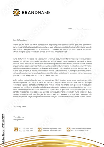 Gradient corporate letterhead template