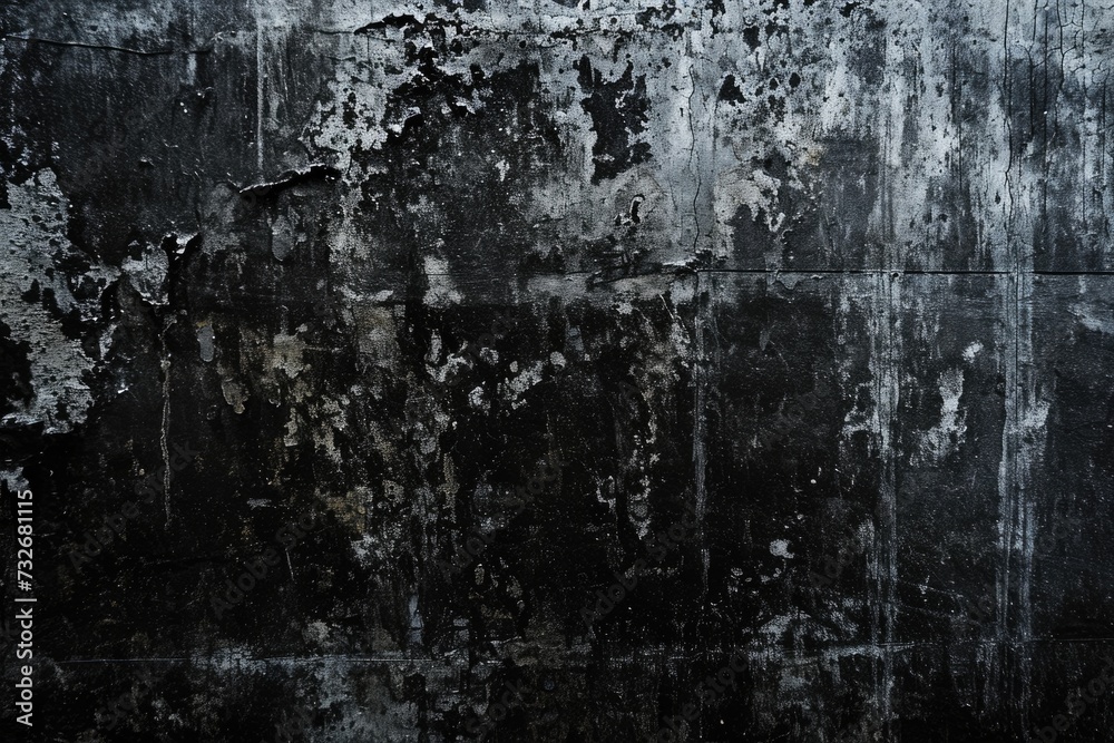 Dark Grey Grunge Concrete Wall Texture Background.