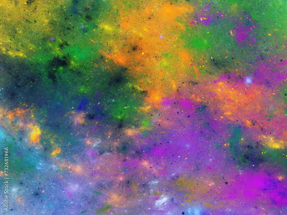 Fototapeta premium rainbow abstract fractal background 3d rendering illustration