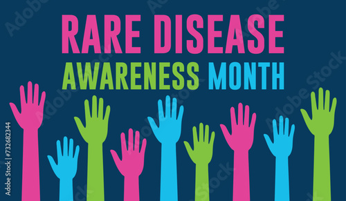 Rare Disease awareness month design concept, Rare Disease Day is an awareness event that takes place every year on the last day of February