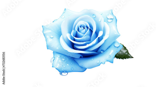 Fresh blue flower. isolated on transparent background