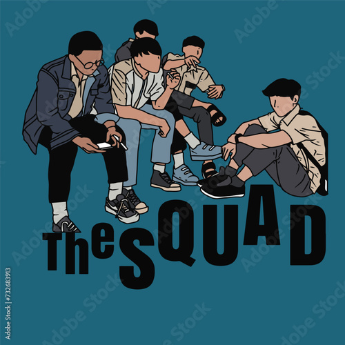 Student Hangout Illustration