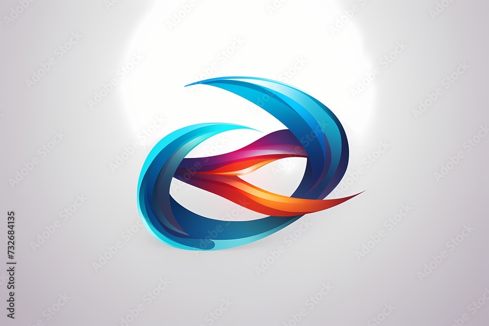 A dynamic symbol logo depicting fluidity and motion