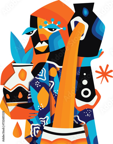 Cubism Girl Illustration