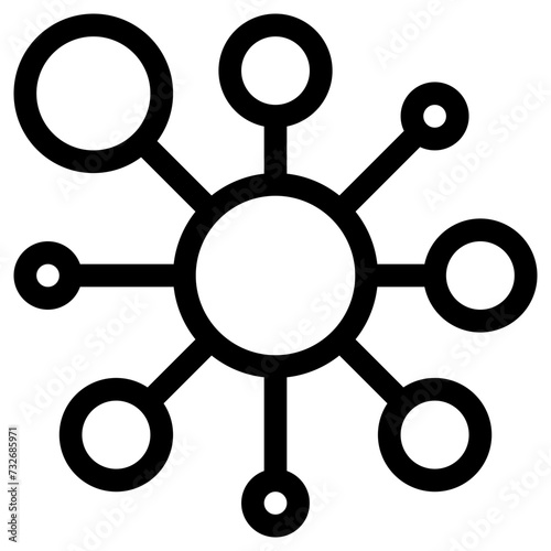 network icon, simple vector design