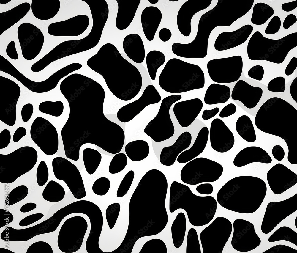 Animal seamless pattern. Cow hide. Animal skin texture with black spots on a white background. Mammals Fur. Leather print. Animal seamless pattern. Cow hide. Animal skin texture with black spots on a white background. Mammals Fur. Leather print.
