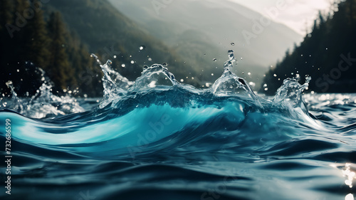 Generate an abstract background with dynamic  abstract curves inspired by the fluidity of water  using cool and calming colors bright ligtning kodak 400  cinematic  ultra realistic