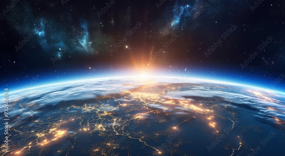 Obraz premium View of earth from space