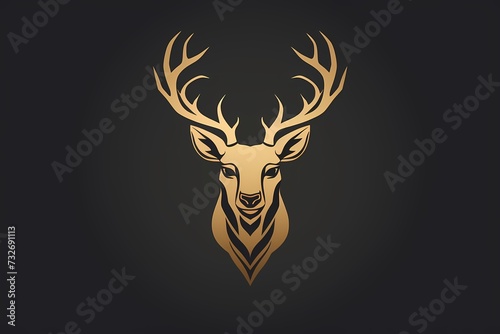 A graceful deer face logo symbolizing gentleness and serenity