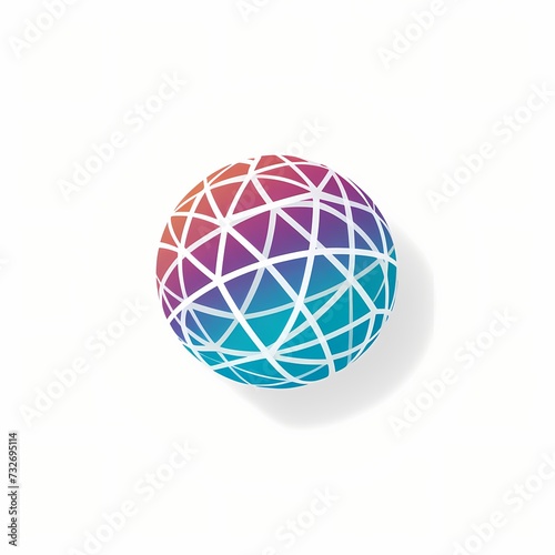 A minimalist globe logo, representing interconnectedness and global presence, with simple shapes and clean lines, on a white background.