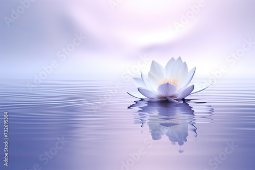 white lotus flower floating on water