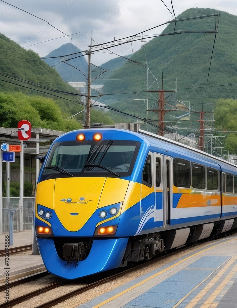 train in the mountains, electric train