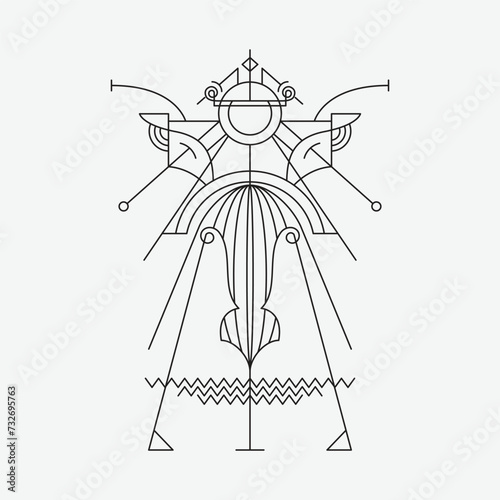 Symbol King Abstract Decorative 002