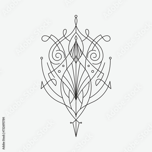 Symbol King Chair Abstract Decorative 001