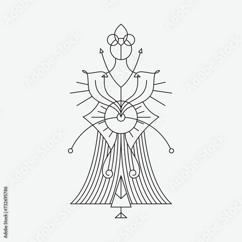 Symbol Queen Abstract Decorative 001