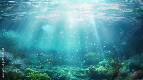 underwater world with corals and decent sunlight © David Kreuzberg