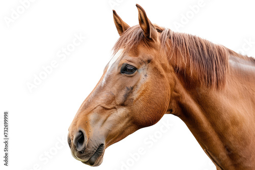 horse head isolated on white or transparent png