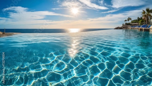 water in swimming pool bright rippled water surface detail background tranquil tropical mediterranean sea ocean shiny waves sunlight pattern