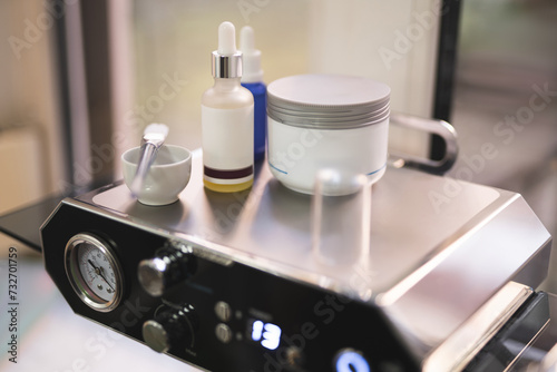 modern electronic medical cosmetology equipment for cleaning the skin