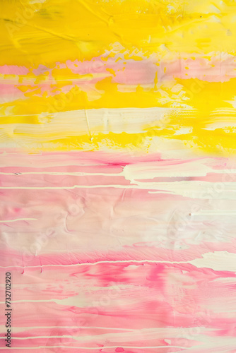 Vertical Painted lines watercolor backdrop abstract design yellow pink cream.