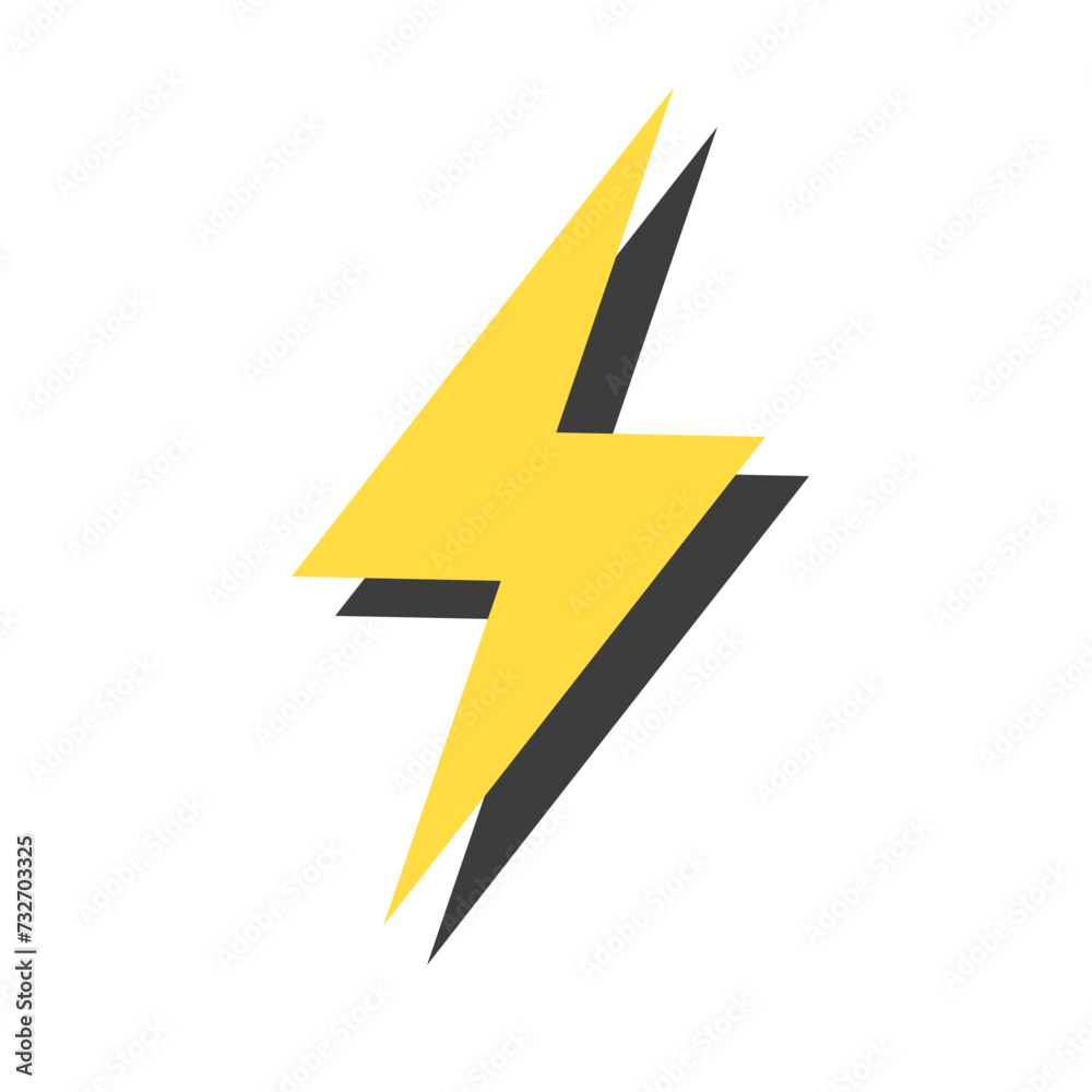 Retro 90s inspired lightning icon Retro 90s inspired lightning icon