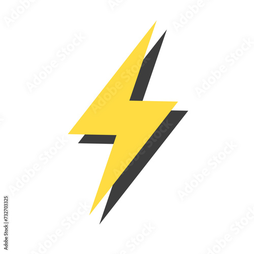 Retro 90s inspired lightning icon