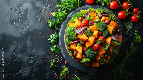 Vibrant Fruit and Vegetable Salad