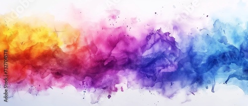 Vibrant Watercolor Splashes Abstract Background