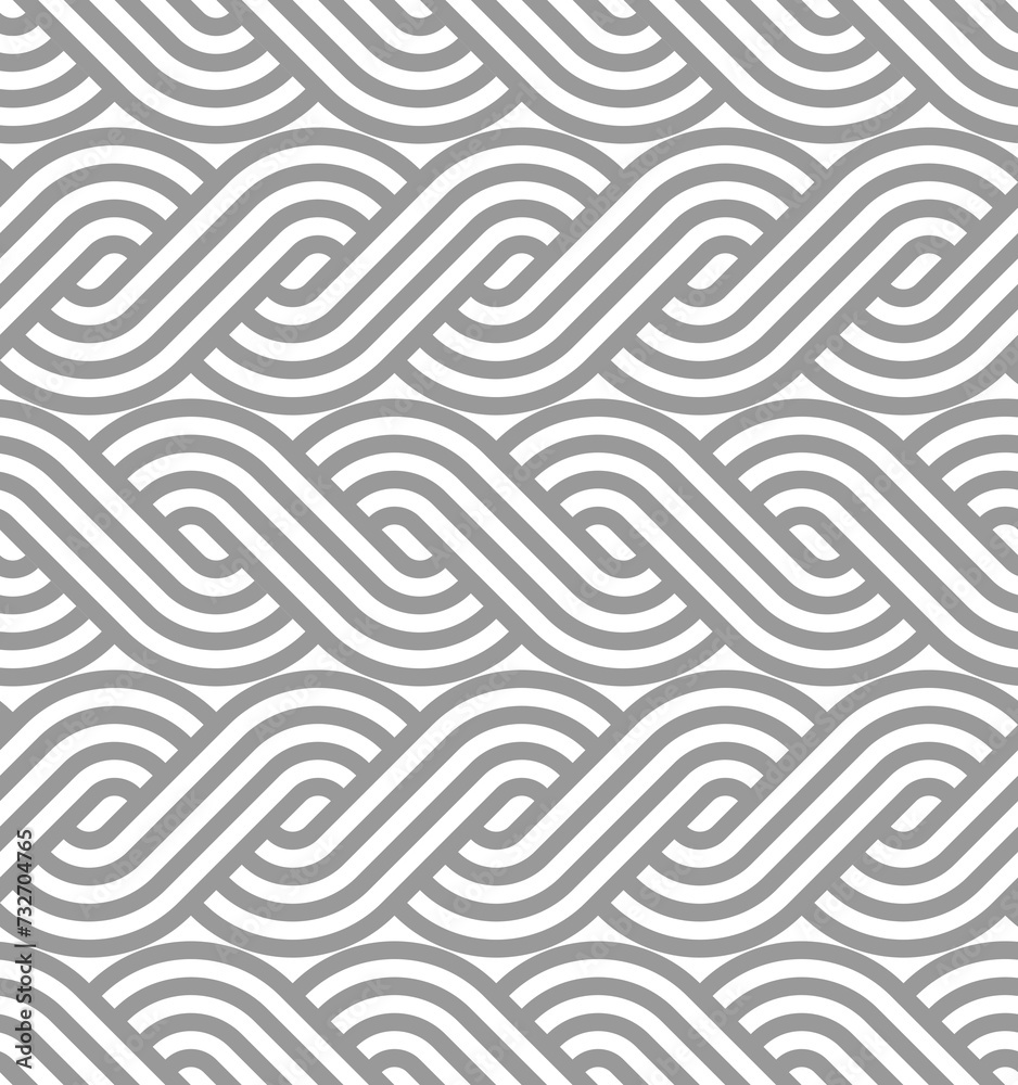 Vector seamless texture. Modern geometric background. Mesh with interlacing stripes.