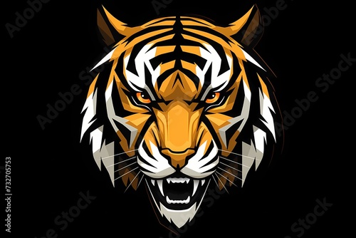 A sleek tiger face logo symbolizing strength and grace
