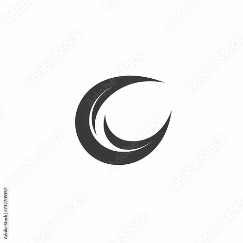 A sophisticated and clean simple vector logo displayed on a pristine white background, captured in high definition to bring out its sharp details and realistic simplicity