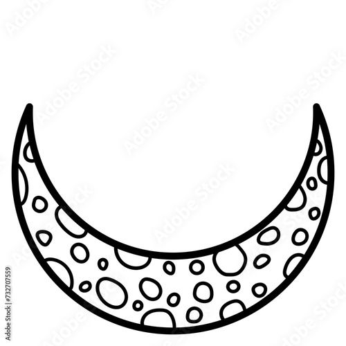 Abstract moon tattoo.. Crescent pattern photo