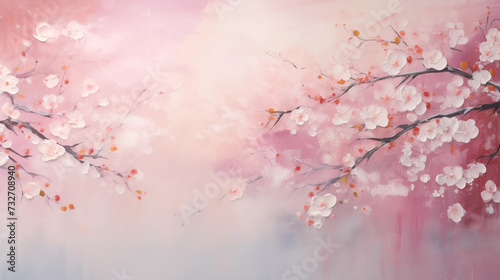 Abstract sakura cherry blossom art background