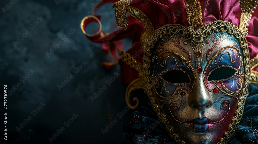 a colorful mask with feathers a colorful mask with feathers