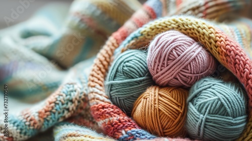 a pile of balls of yarn © progressman