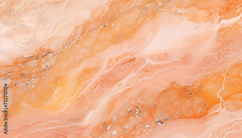 Marbled stone granite with abstract peach fuzz color, marble granite texture background, banner