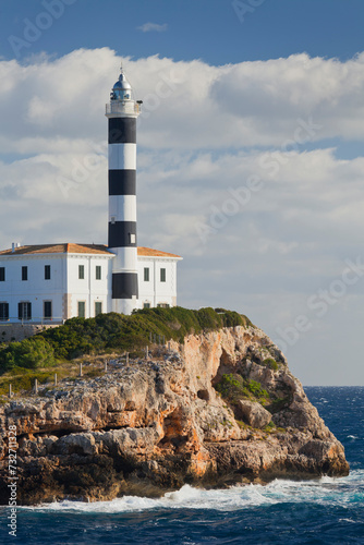 Spanien, Mallorca, Ostküste, Leuchtturm von Portocolom, Punta de s'Homonet