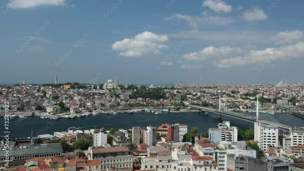 Istanbul panorama, bridge and rooftops Istanbul panorama, bridge and rooftops