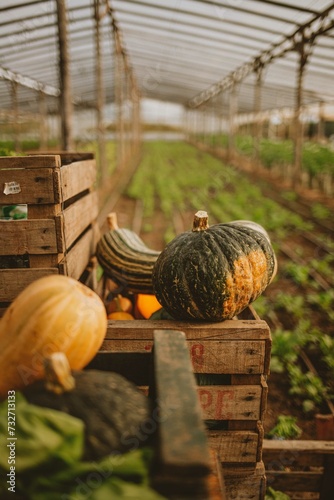 Vegetables, spices on a farm