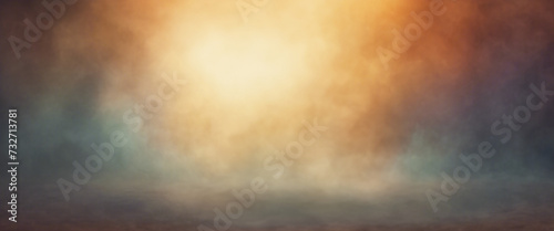 Abstract grunge background. Deep space. Blurred surface. Light haze. Dark fog. AI generated.
