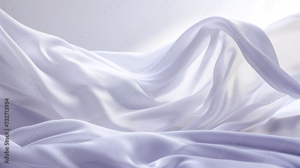 Obraz premium Luxurious Serenity White Satin Drapery