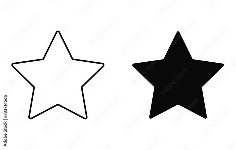 star vector icon . isolated white background. black outline and filled version. Vector illustration. Eps file 249. star vector icon . isolated white background. black outline and filled version. Vector illustration. Eps file 249.
