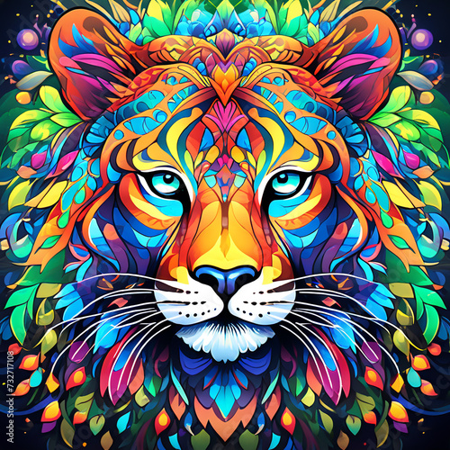 psychedelic Panther. DMT art style