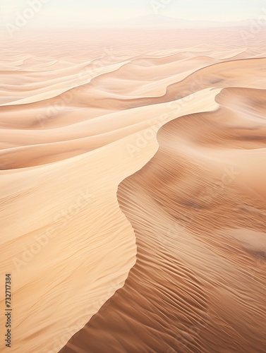 Aerial Dunes Wall Art - Desert Landscape Nature Print